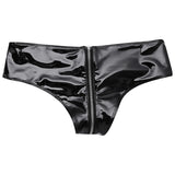 Sexy Wet Look Panties with Zipper