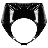 Seksikkäät Wet Look Pikkuhousut Avoin Takaosa