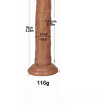 Realistinen Imukuppi Dildo 14,5-24cm