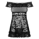 Obsessive Lacey Babydoll And String Black