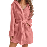 Naisten Hupullinen Lämmin Aamutakki