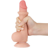 TPE Dildo Liikkuvalla Esinahalla 19cm