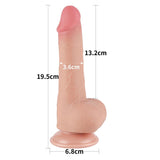 TPE Dildo Liikkuvalla Esinahalla 19cm