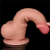 TPE Dildo Liikkuvalla Esinahalla 19cm