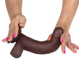 TPE Dildo Liikkuvalla Esinahalla 20.3cm