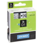 DYMO D1 19 MM 7M VALKOINEN/MUSTA POHJA